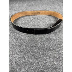 Vintage Black Leather Belt Mens 34 Dress Uniform Genuine Leather Workwear Utilit